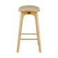 Set of 2 Lisbon Bar Stools Bamboo Rattan Stool Counter Chair Kitchen Barstools - Natural Wood