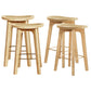 Set of 4 Lisbon Bar Stools Bamboo Rattan Stool Counter Chair Kitchen Barstools - Natural