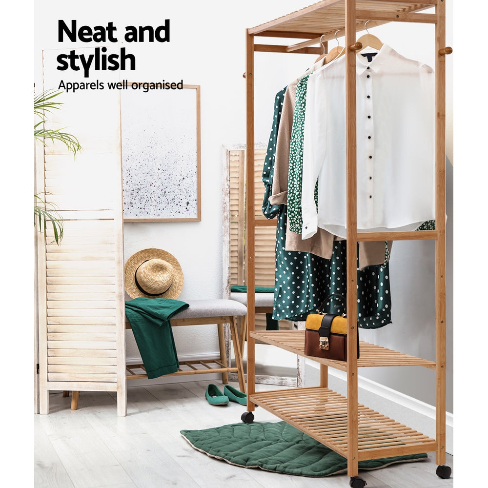 Wardrobe Clothes Rack Airer Coat Stand Hanger 165cm