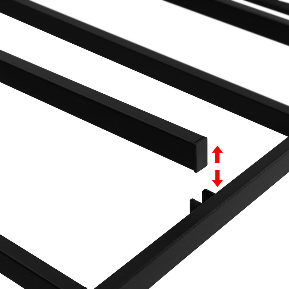 Heidi Ensemble Bed Base Metal - Grey Queen