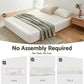 Aurex Compression Bed Frame Vacuum High Density Sponge Boucle - White Double