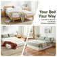Aurex Compression Bed Frame Vacuum High Density Sponge Boucle - White Double