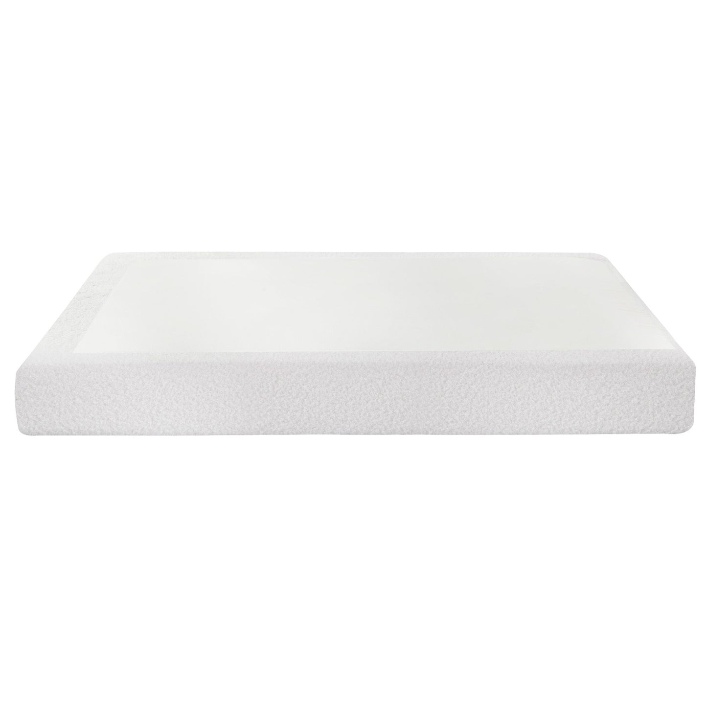 Aurex Compression Bed Frame Vacuum High Density Sponge Boucle - White Queen