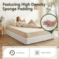 Aurex Compression Bed Frame Vacuum High Density Sponge Boucle - White Queen