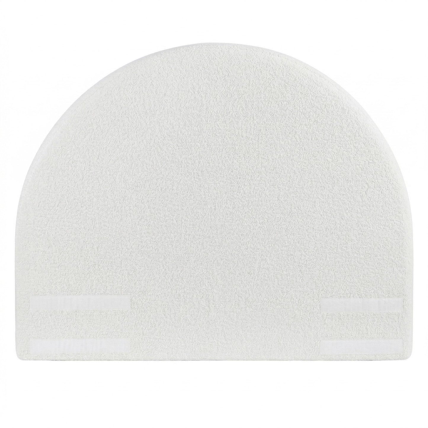 Headboard Boucle Fabric Vacuum Compressed 154cm Wide - White Double