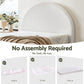 Headboard Boucle Fabric Vacuum Compressed 171cm Wide - White Queen