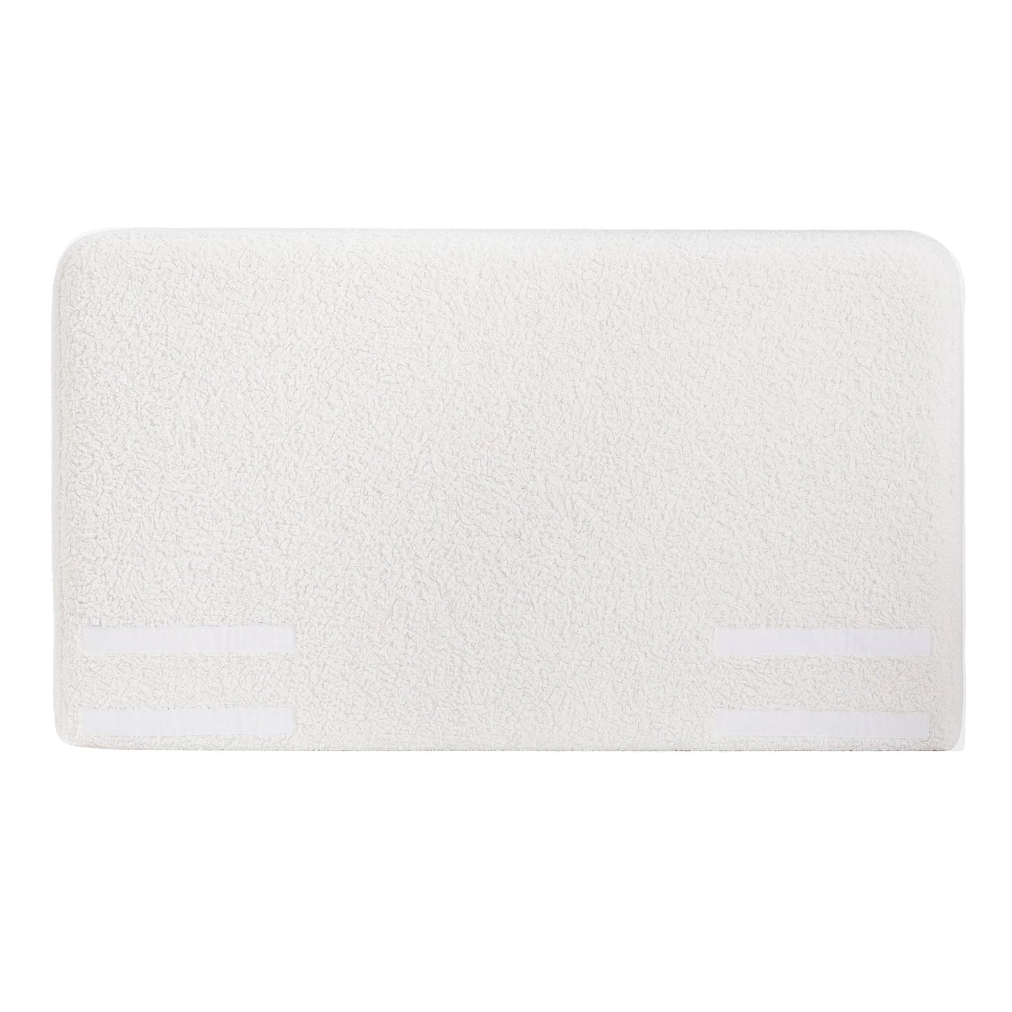 Headboard for Bed Frame Boucle Fabric No-Assembly Vacuum Compressed Soft Backrest with Removable Washable Cover 172cm Wide - White Queen