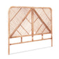 Bed Headboard Bedhead Rattan - Pine Double