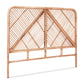 Bamboo headboard with geometric pattern on a white background
