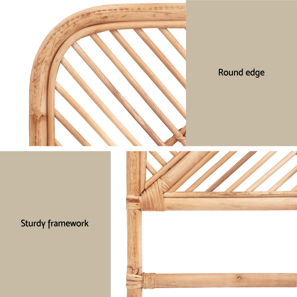 Bed Headboard Rattan - Pine Queen