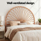 Bed Headboard Rattan - Pine Queen