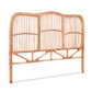 Bed Headboard Rattan - Pine Double