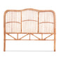 Bed Headboard Rattan - Pine Double
