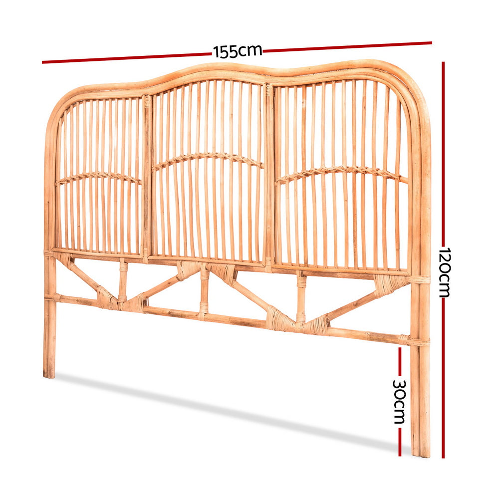 Bed Headboard Rattan - Pine Queen