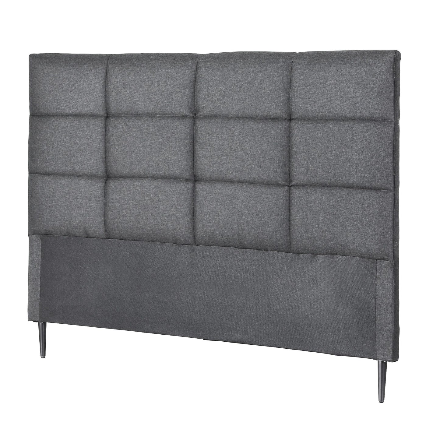 Bed Headboard Linen Fabric - Charcoal Double