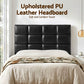 Bed Headboard PU Leather - Black Queen
