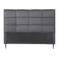 Bed Headboard Linen Fabric - Charcoal Queen