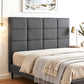 Bed Headboard Linen Fabric - Charcoal Queen
