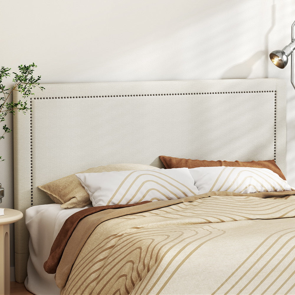 Bed Head Headboard Fabric - Beige King