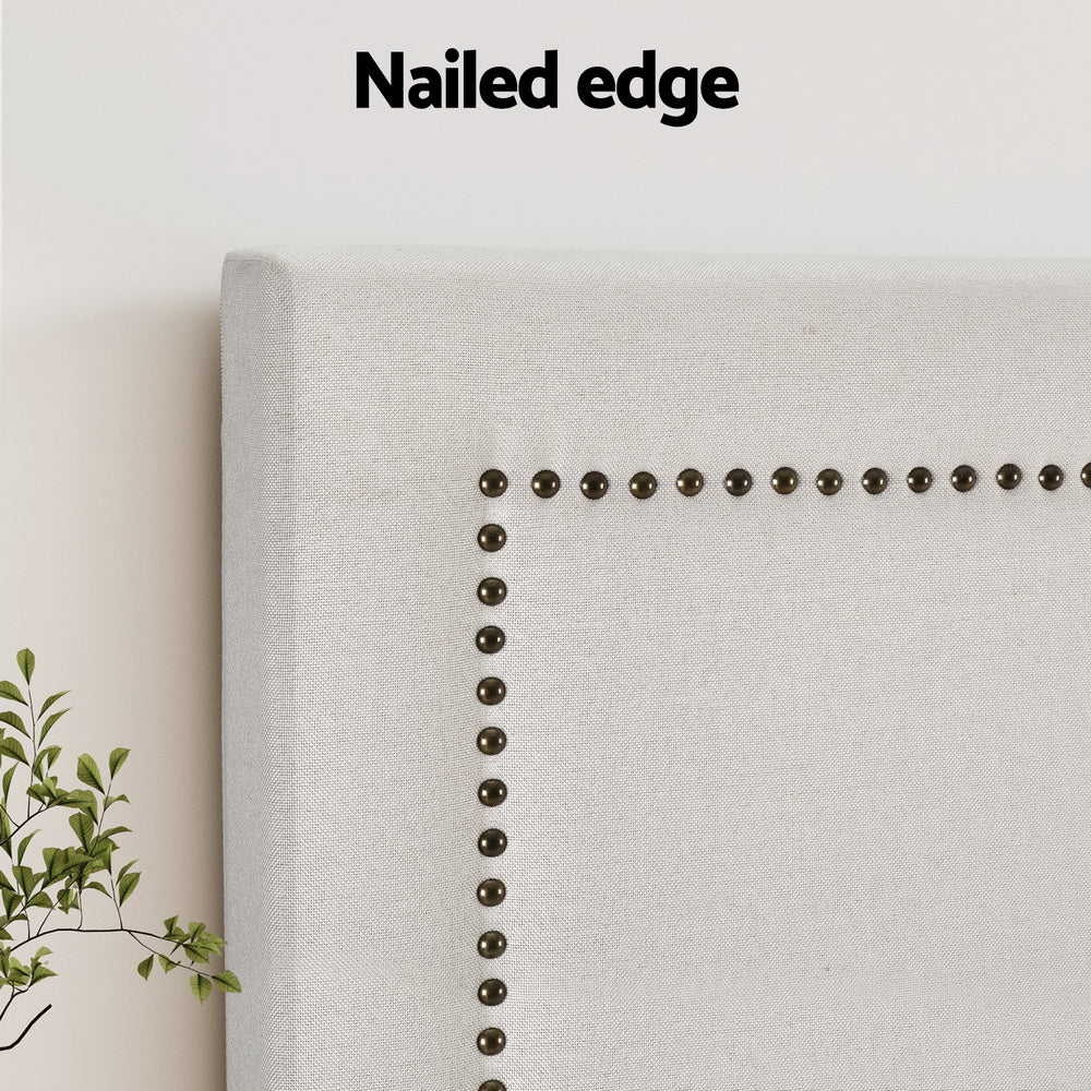 Bed Head Headboard Fabric - Beige King
