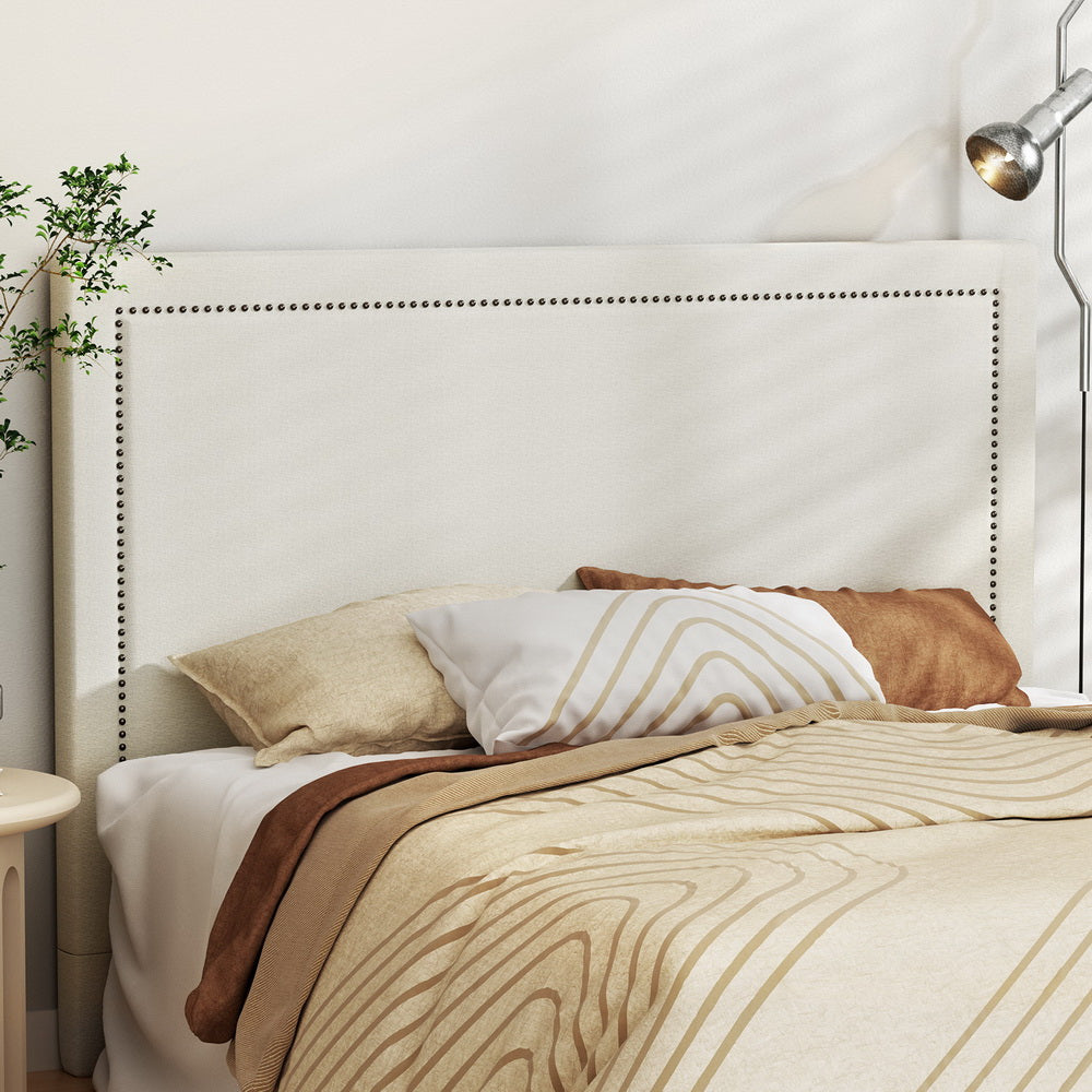 Bed Head Headboard Fabric - Beige Queen