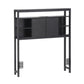Bed Headboard Storage Charging Station - Black King Single