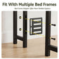 Bed Headboard Storage Charging Station - Black King Single