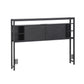 Bed Headboard Queen Storage Charging Station - Black Queen