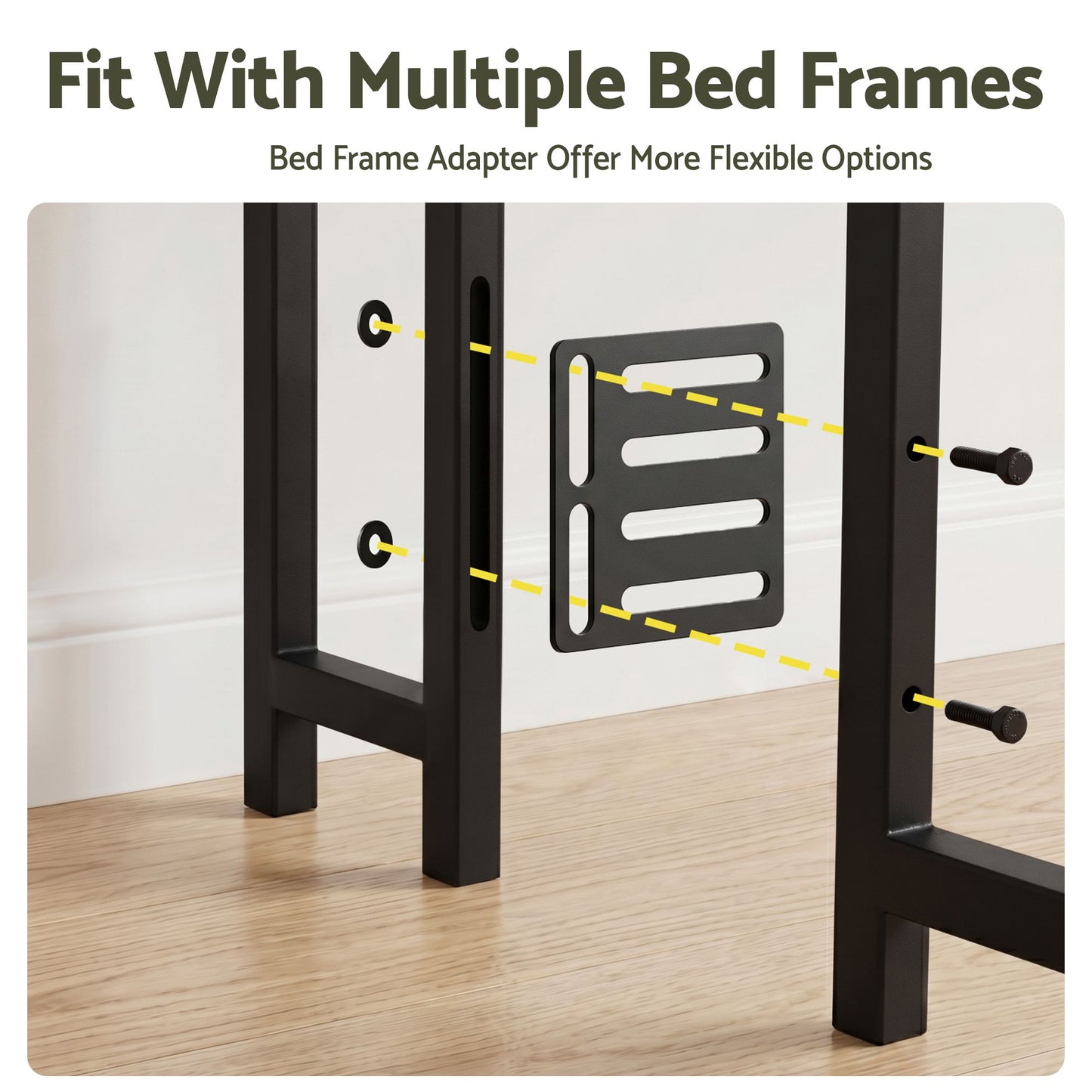 Bed Headboard Queen Storage Charging Station - Black Queen