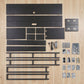 Bed Headboard Queen Storage Charging Station - Black Queen