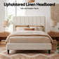 Bed Head Headboard Linen 137cm - Beige Double