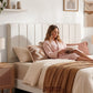 Bed Head Headboard Linen 183cm - Beige King