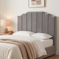 Bed Head Headboard Velvet 138cm - Grey Double