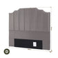 Bed Head Headboard Velvet 138cm - Grey Double