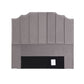 Bed Head Headboard Velvet 138cm - Grey Double