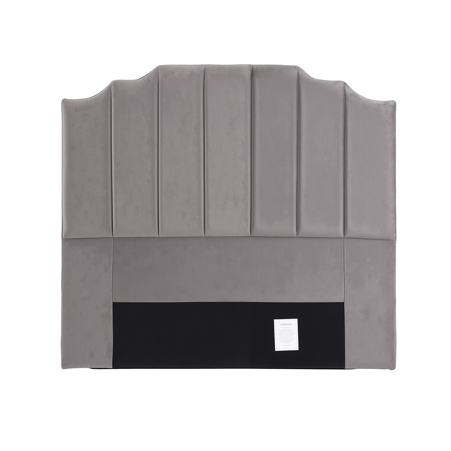 Bed Head Headboard Velvet 138cm - Grey Double