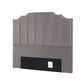Bed Head Headboard Velvet 138cm - Grey Double