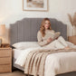 Bed Head Headboard Velvet 183cm - Grey King