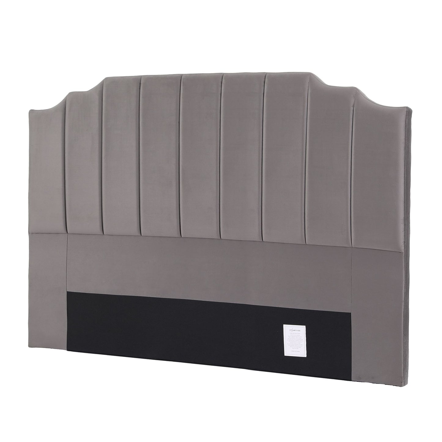 Bed Head Headboard Velvet 183cm - Grey King