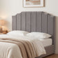 Bed Head Headboard Velvet 153cm - Grey Queen