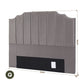 Bed Head Headboard Velvet 153cm - Grey Queen