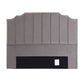Bed Head Headboard Velvet 153cm - Grey Queen