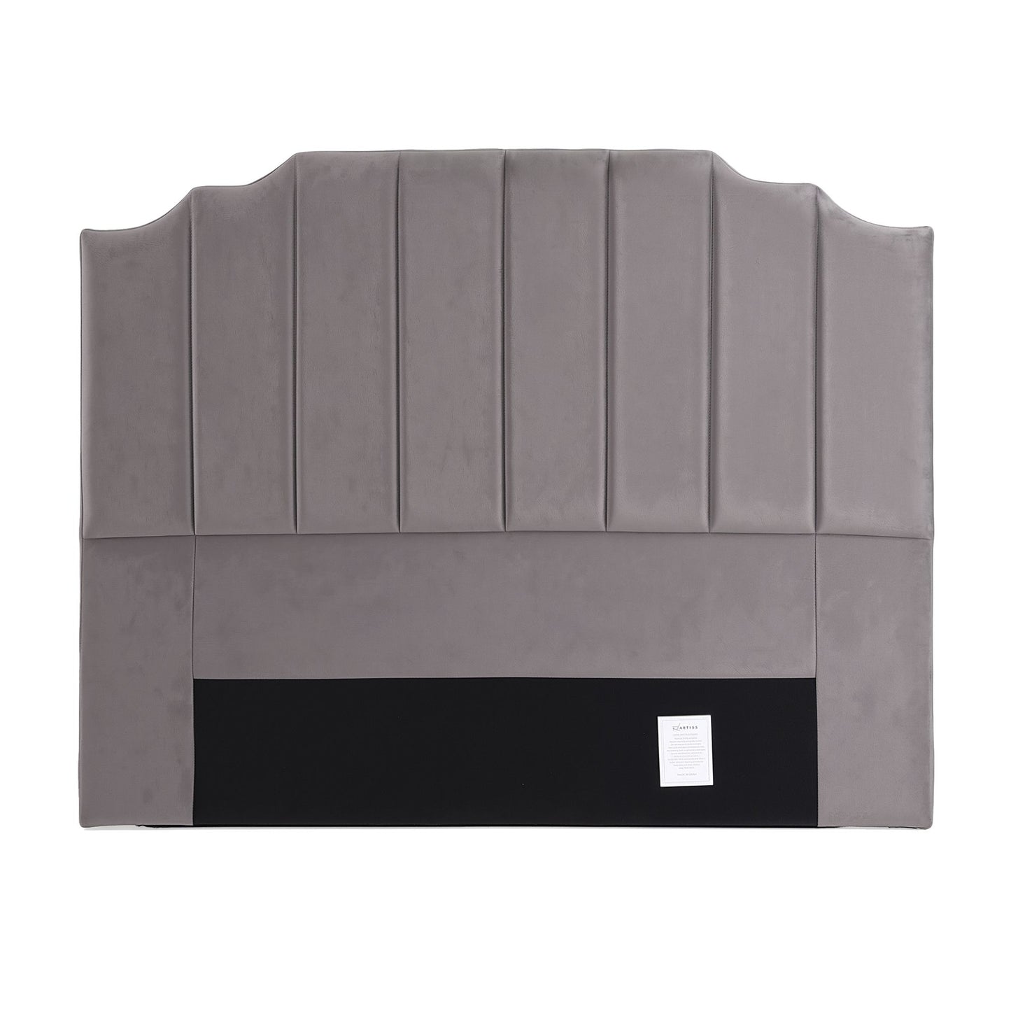 Bed Head Headboard Velvet 153cm - Grey Queen
