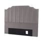 Bed Head Headboard Velvet 153cm - Grey Queen