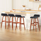 Set of 4 Geleen Bar Stools Wooden Stool - Black