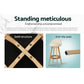 Set of 4 Bern Bar Stools Padded Leather Wooden - Beige