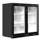 Bar Fridge 2 Glass Door Commercial Display Freezer Drink Beverage Cooler Black