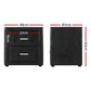 Set of 2 Kildonan Bedside Tables Side Table Leather with 2 Drawers - Black