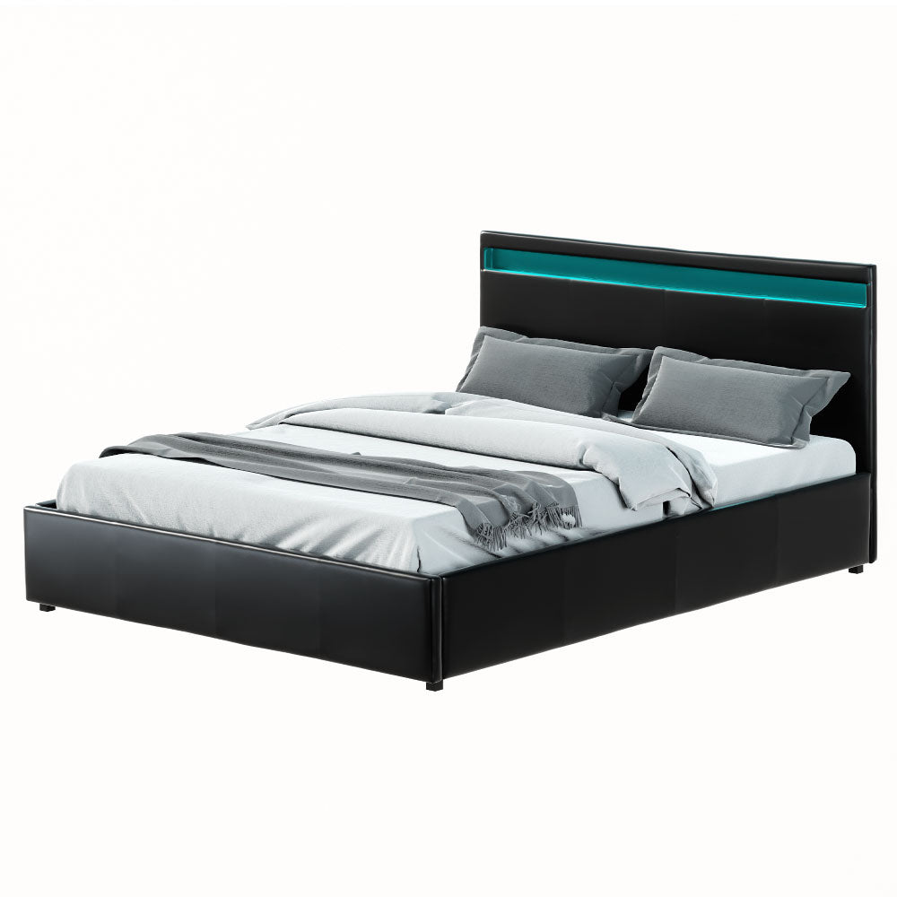 Mars Bed & Mattress Package - Black Queen