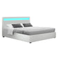 Mars Bed & Mattress Package with 34cm Black Mattress - White Queen